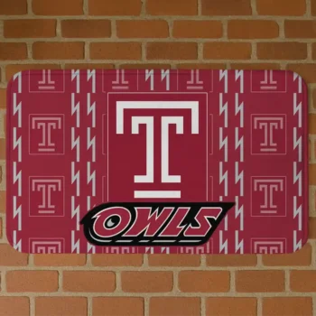 Temple Owls Bolt Row Red Doormat
