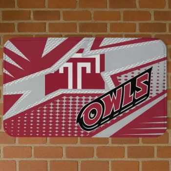 Temple Owls Sharp Flash Red Doormat