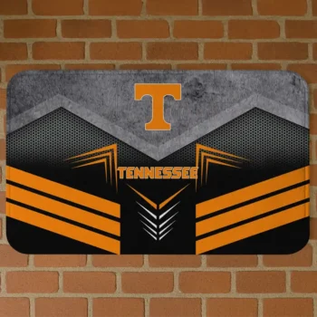 Tennessee Volunteers Chevron Points Orange Black Doormat
