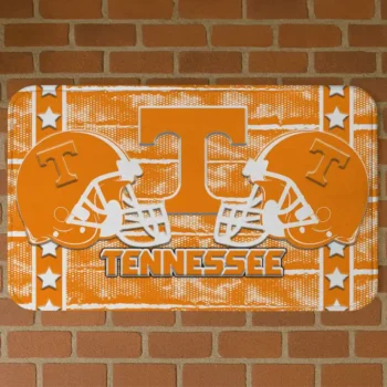 Tennessee Volunteers Helmet Illustration Orange Doormat