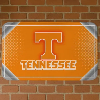 Tennessee Volunteers Silver Halftone Orange Doormat