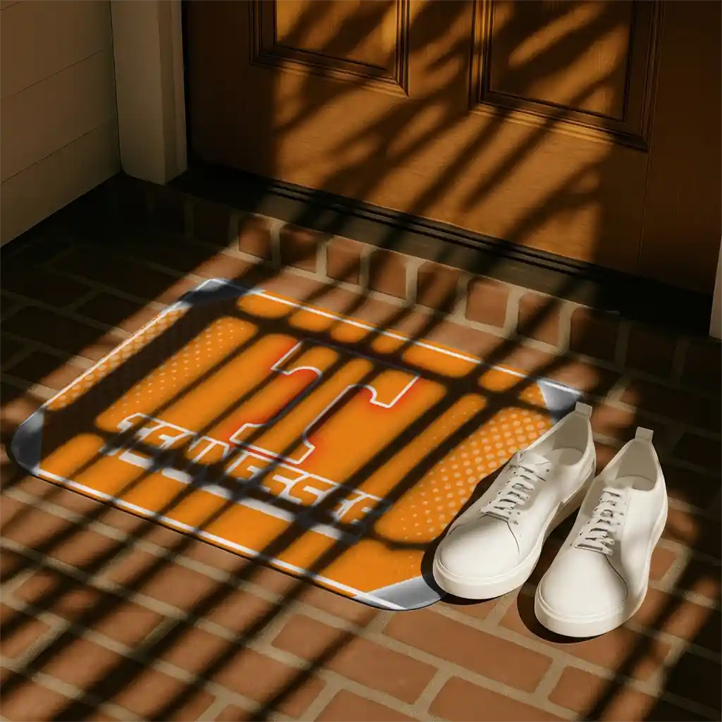 tennessee-volunteers-silver-halftone-orange-doormat-trendy.webp