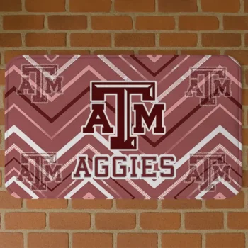 Texas A&M Aggies Chevron Geometrics Maroon Doormat