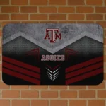 Texas A&M Aggies Chevron Points Maroon Black Doormat