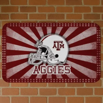 Texas A&M Aggies Helmet Centerpiece Maroon Doormat
