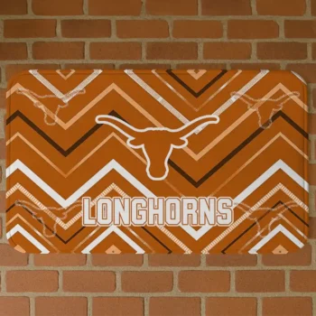 Texas Longhorns Chevron Geometrics Orange Doormat