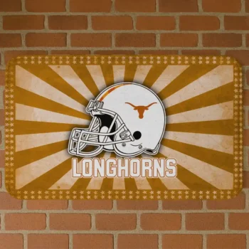Texas Longhorns Helmet Centerpiece Orange Doormat