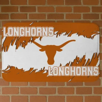 Texas Longhorns Plate Rip Orange Doormat