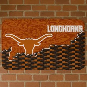 Texas Longhorns Tribal Detailing Orange Black Doormat