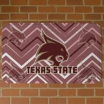 Texas State Bobcats Chevron Geometrics Maroon Doormat