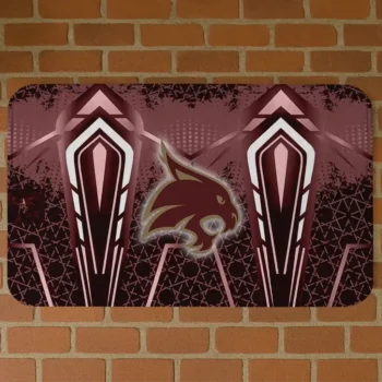 Texas State Bobcats Graphic Stripes Maroon Doormat