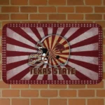 Texas State Bobcats Helmet Centerpiece Maroon Doormat