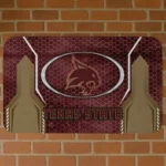 Texas State Bobcats Hexagon Oval Maroon Doormat