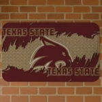 Texas State Bobcats Plate Rip Maroon Doormat