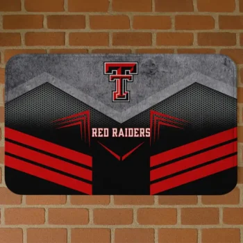 Texas Tech Red Raiders Chevron Points Red Black Doormat