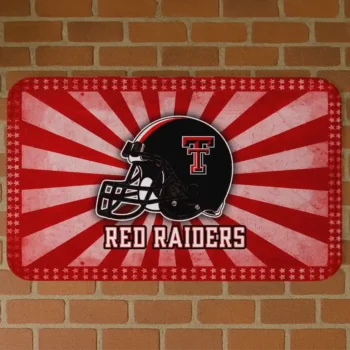 Texas Tech Red Raiders Helmet Centerpiece Red Doormat