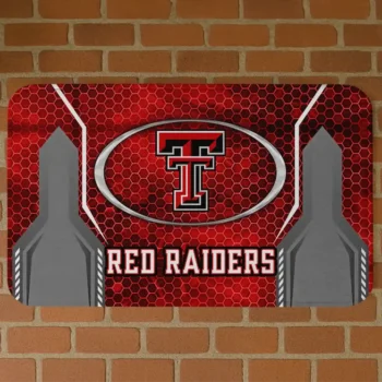 Texas Tech Red Raiders Hexagon Oval Red Doormat