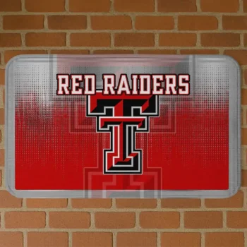 Texas Tech Red Raiders Pixel Blur Red Doormat