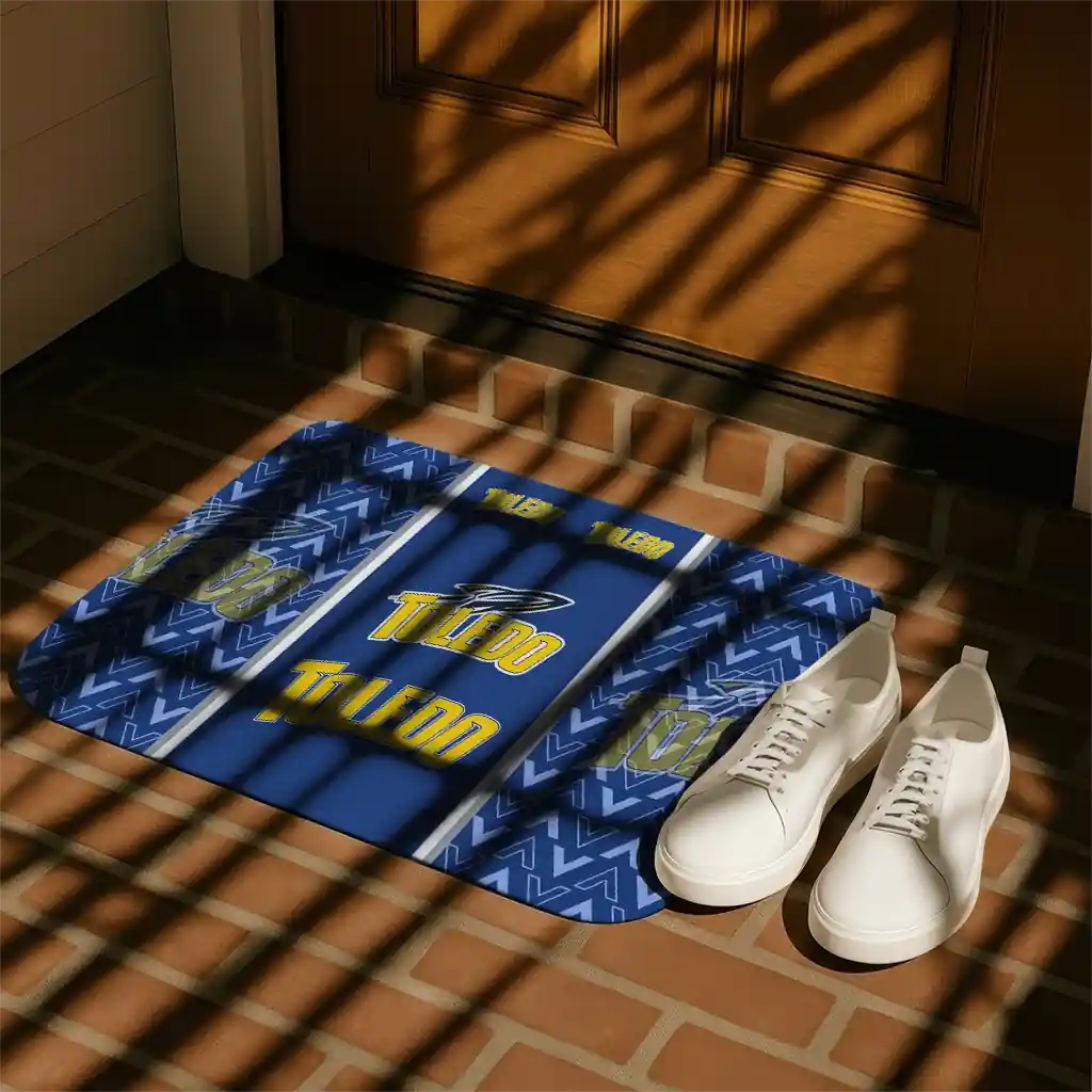 toledo-rockets-chevron-stack-blue-doormat-trendy.webp