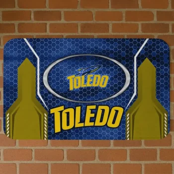Toledo Rockets Hexagon Oval Blue Doormat