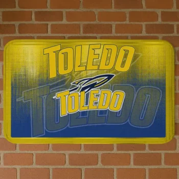 Toledo Rockets Pixel Blur Blue Doormat