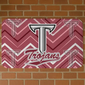 Troy Trojans Chevron Geometrics Red Doormat
