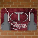 Troy Trojans Hexagon Oval Red Doormat