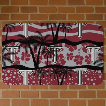 Troy Trojans Palm Silhouette Red Black Doormat