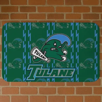 Tulane Green Wave Bolt Row Green Doormat