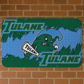 Tulane Green Wave Plate Rip Green Doormat