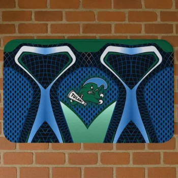 Tulane Green Wave Torso Pattern Doormat