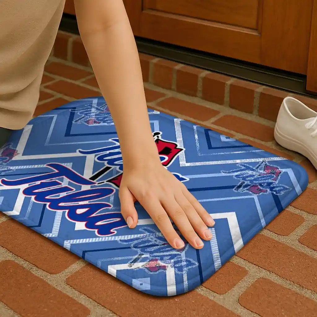 tulsa-golden-hurricane-chevron-geometrics-blue-doormat-premium-grade.webp
