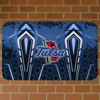 Tulsa Golden Hurricane Graphic Stripes Blue Doormat