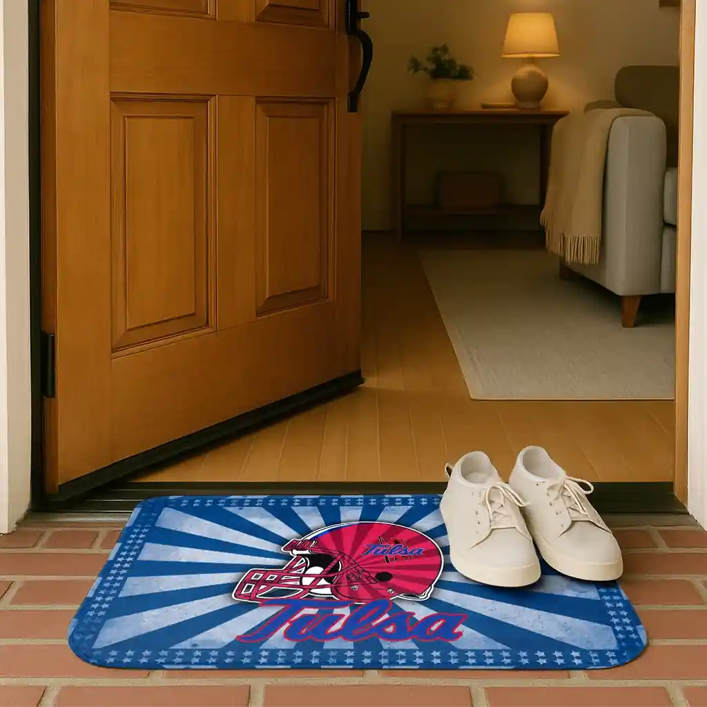 tulsa-golden-hurricane-helmet-centerpiece-blue-doormat-fashion-forward.webp