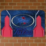 Tulsa Golden Hurricane Hexagon Oval Blue Doormat