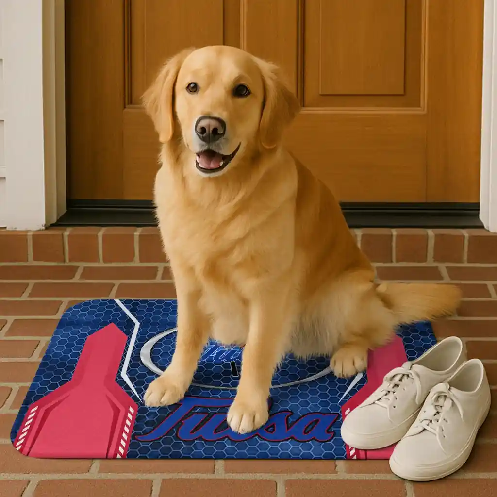 tulsa-golden-hurricane-hexagon-oval-blue-doormat-high-quality.webp