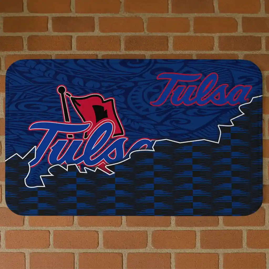 tulsa-golden-hurricane-tribal-detailing-blue-black-doormat-best-selling.webp tulsa golden hurricane tribal detailing blue black doormat best selling