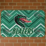 UAB Blazers Chevron Geometrics Green Doormat