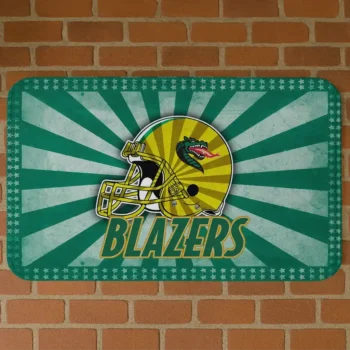 UAB Blazers Helmet Centerpiece Green Doormat