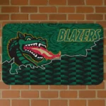 UAB Blazers Tribal Detailing Green Black Doormat