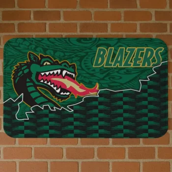 UAB Blazers Tribal Detailing Green Black Doormat