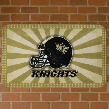 UCF Knights Helmet Centerpiece Gold Doormat