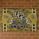 UCF Knights Helmet Illustration Gold Doormat