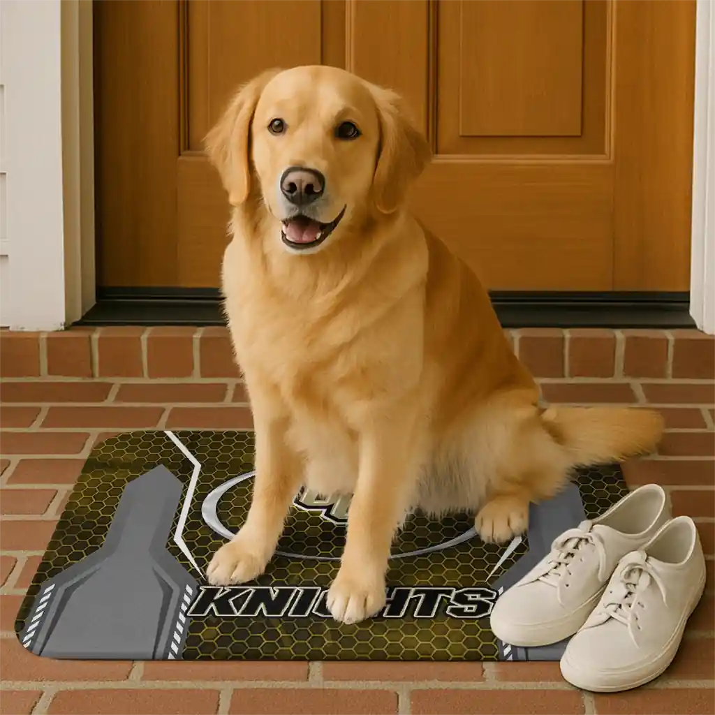 ucf-knights-hexagon-oval-gold-doormat-high-quality.webp