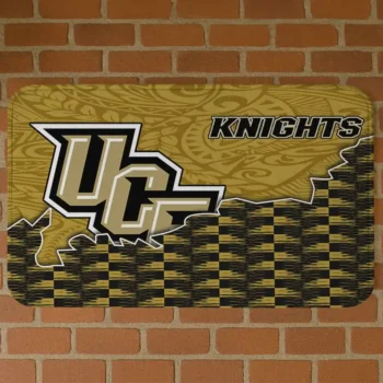 UCF Knights Tribal Detailing Gold Black Doormat