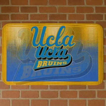 UCLA Bruins Pixel Blur Blue Doormat