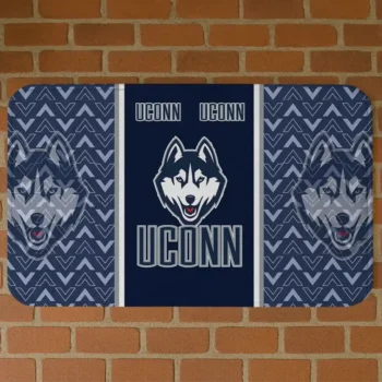 UConn Huskies Chevron Stack Blue Doormat