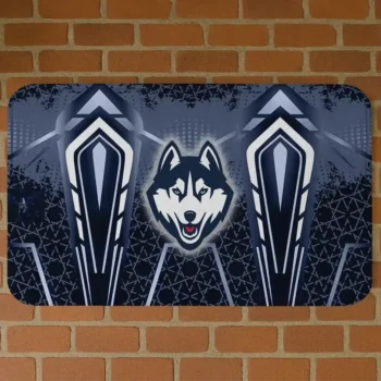 UConn Huskies Graphic Stripes Blue Doormat