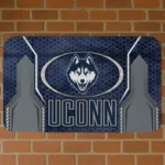 UConn Huskies Hexagon Oval Blue Doormat