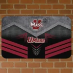 UMass Minutemen Chevron Points Red Black Doormat